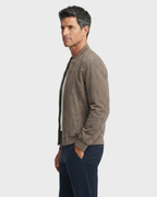 Soren Suede-Touch Bomber Jacket
