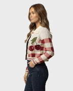 Rosalie Cherry Knit Cardigan
