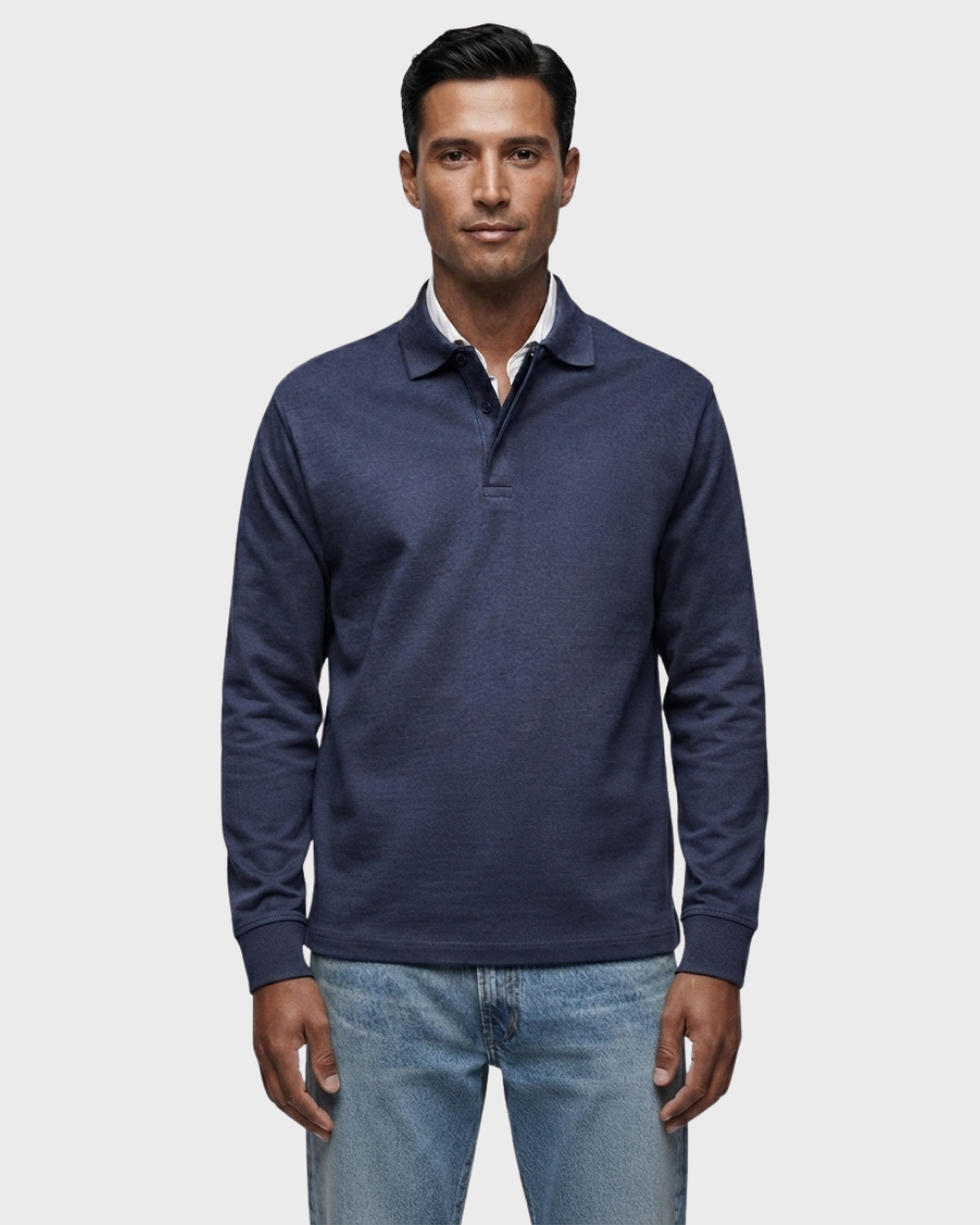 Alaric Long-Sleeve Polo Shirt