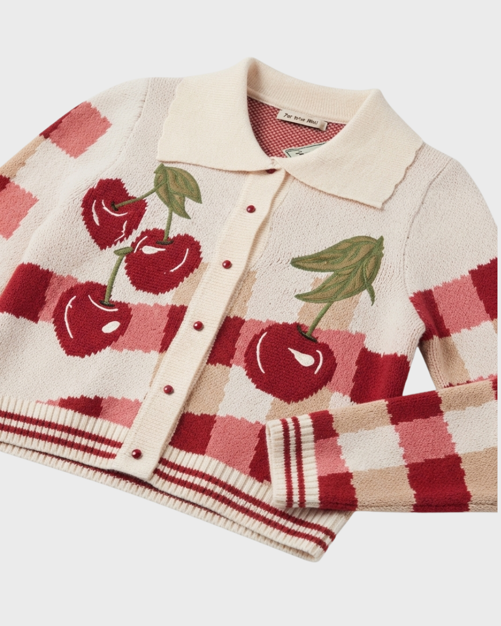 Rosalie Cherry Knit Cardigan