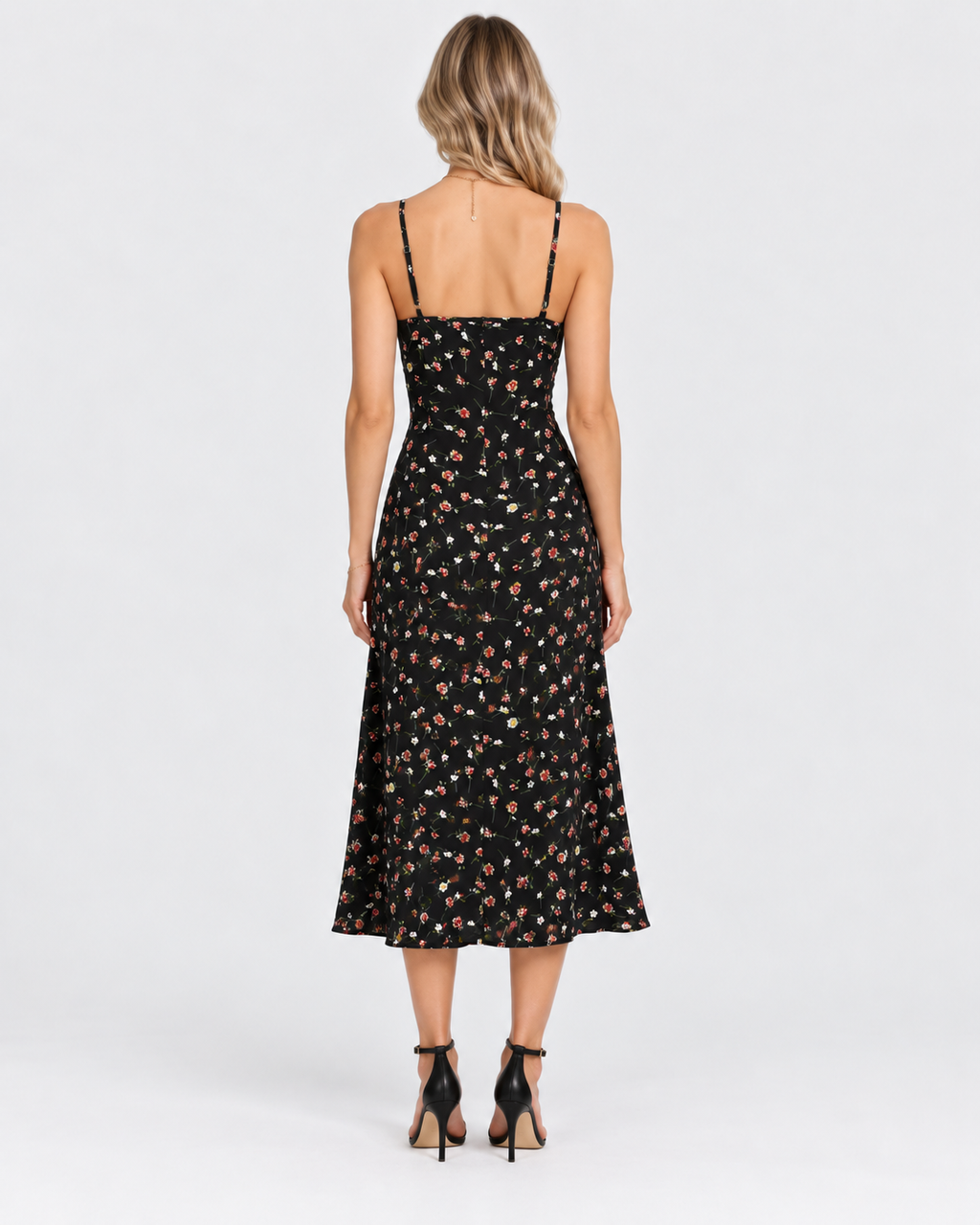Freya Floral Sleeveless Bohemian Midi Dress