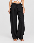 Clara Relaxed Linen Wide-Leg Trousers