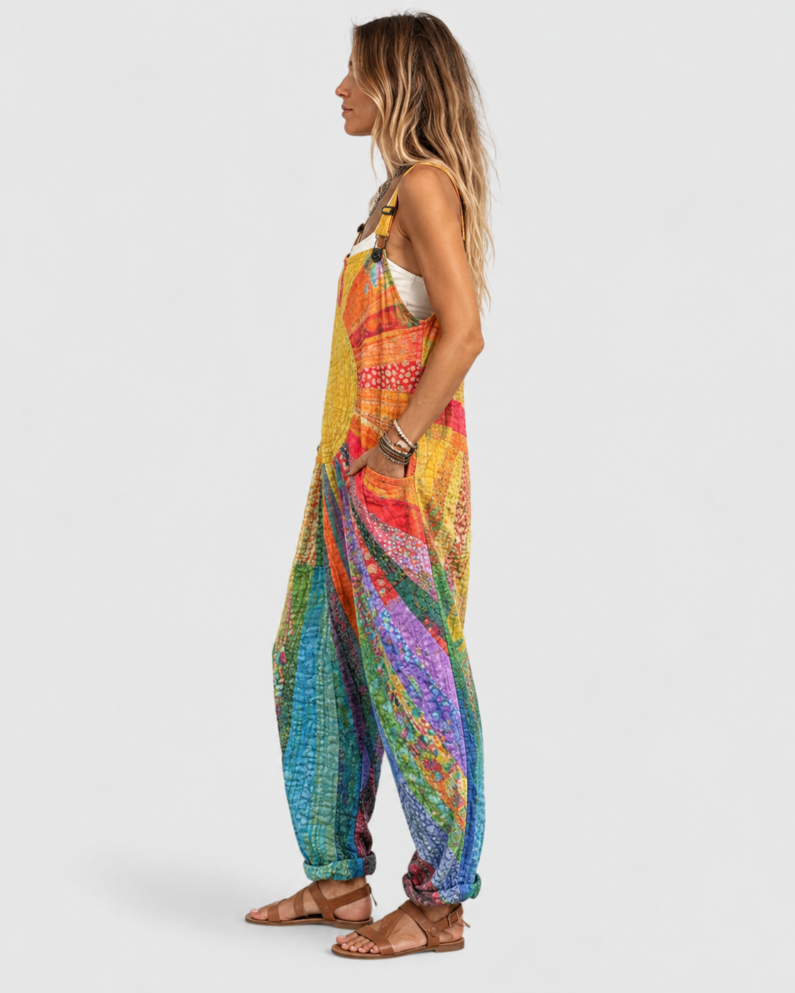 Marlo Swirl Print Casual Summer Wide-Leg Jumpsuit