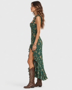 Isla Boho Floral Side-Slit Summer Maxi Dress