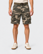 Austin Relaxed Camo Belted Cargo Shorts