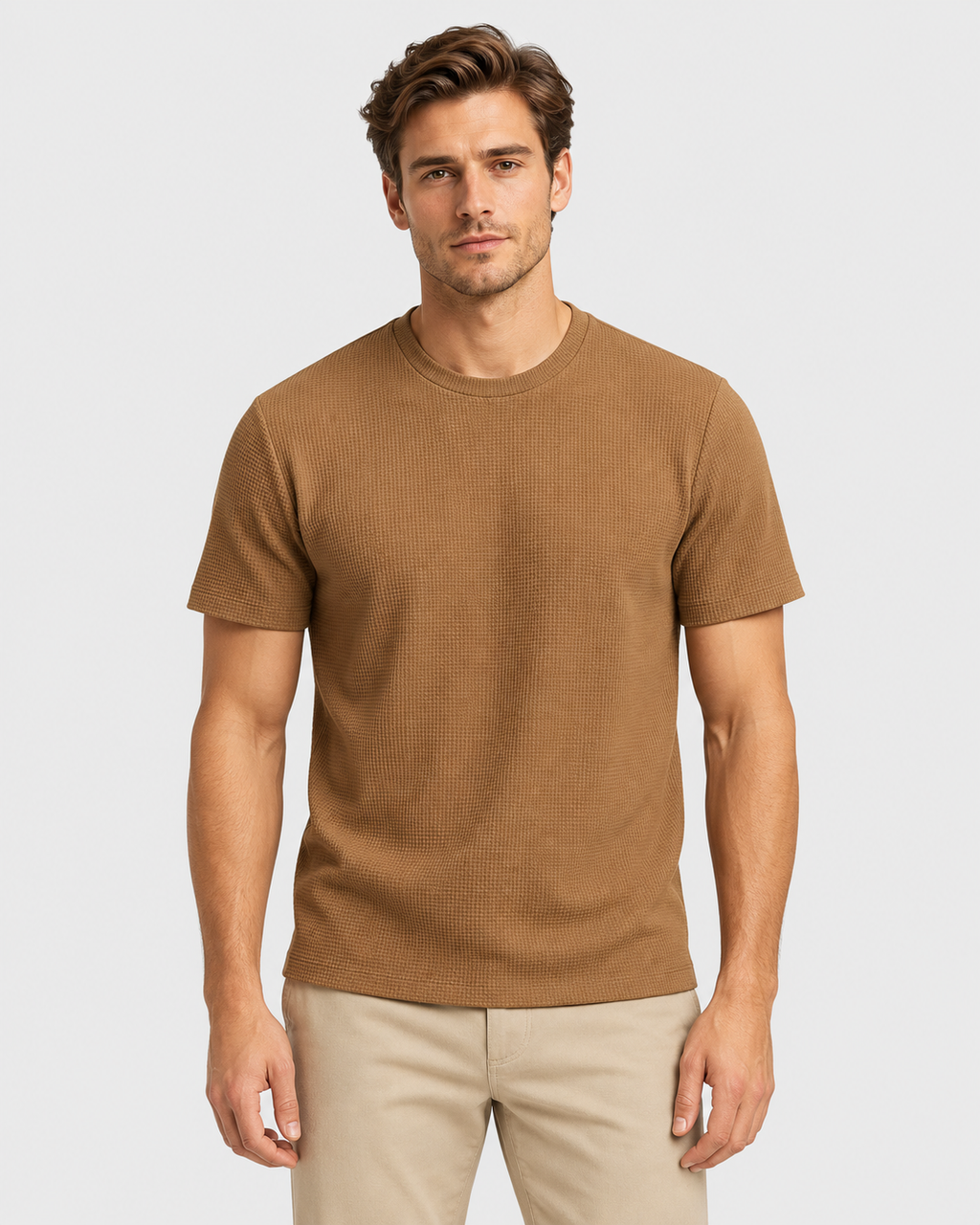 Ethan Textured Knit Crew Neck T-Shirt