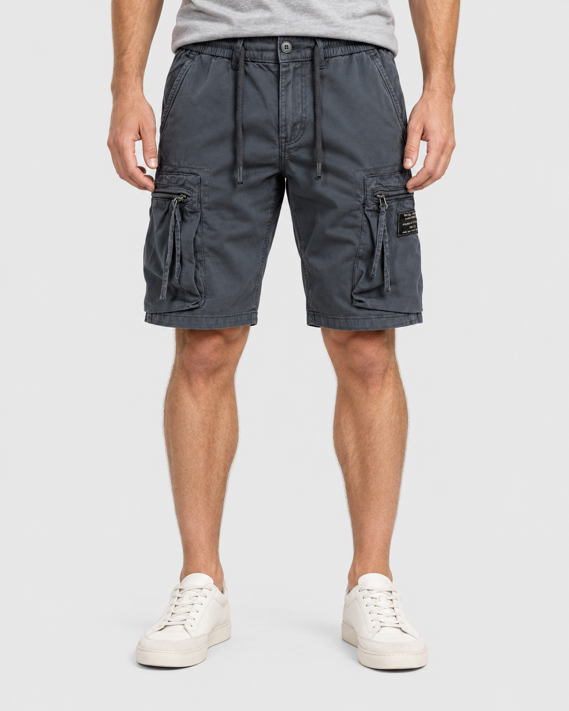 Leo Combat Elastic Waist Cargo Shorts