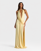 Valentina Backless Halter Maxi Dress