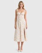 Juliette Floral Corset Midi Dress