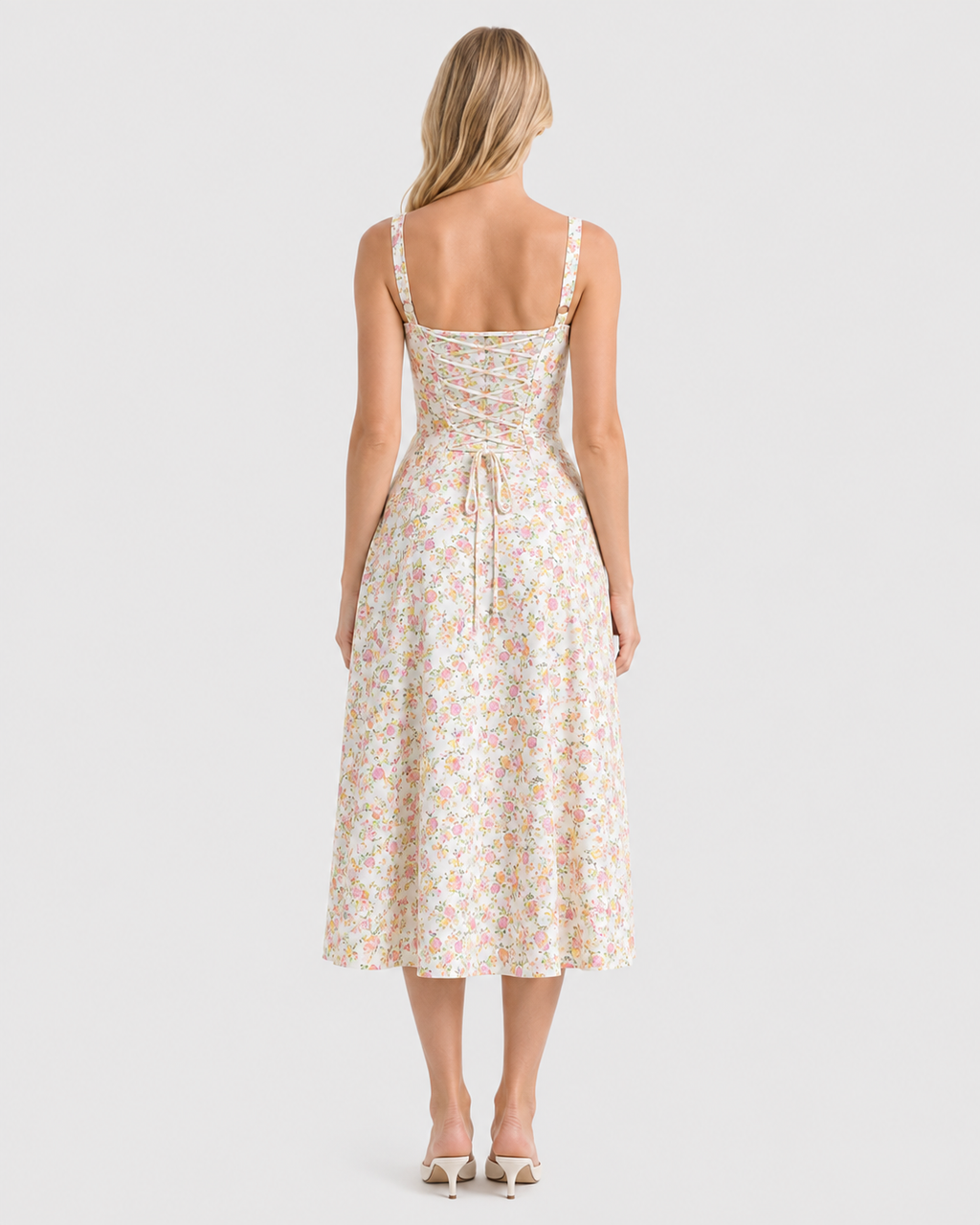 Juliette Floral Corset Midi Dress