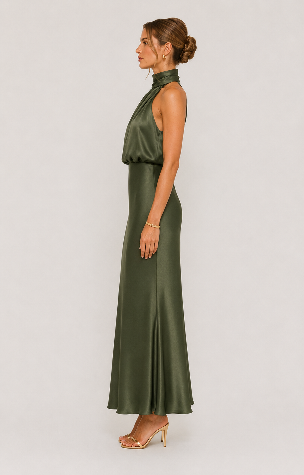 Margot Draped Halter Maxi Dress