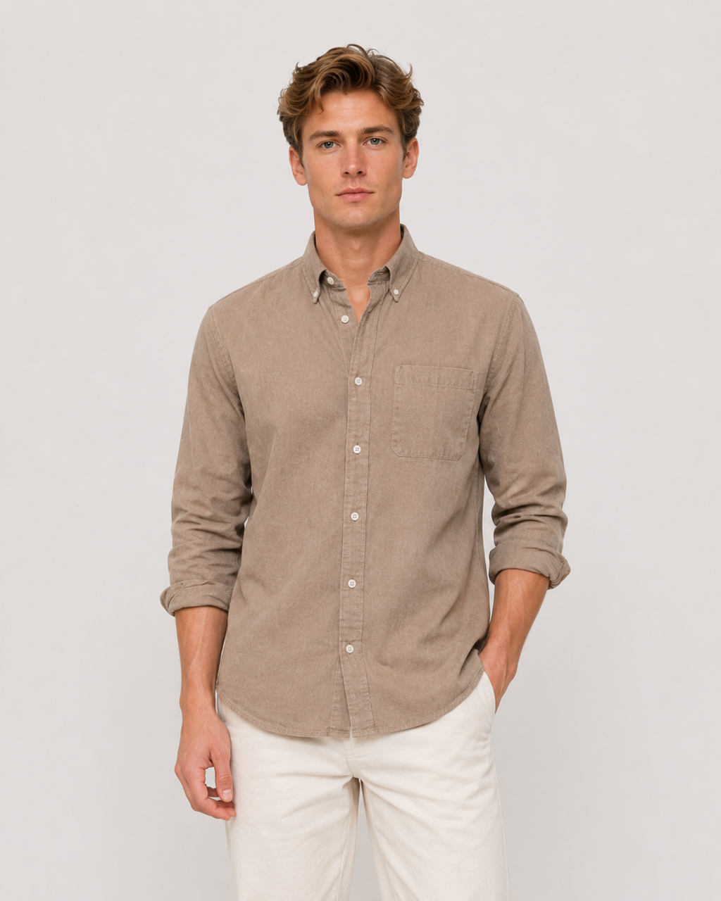 Theo Casual Cotton Button-Down Shirt