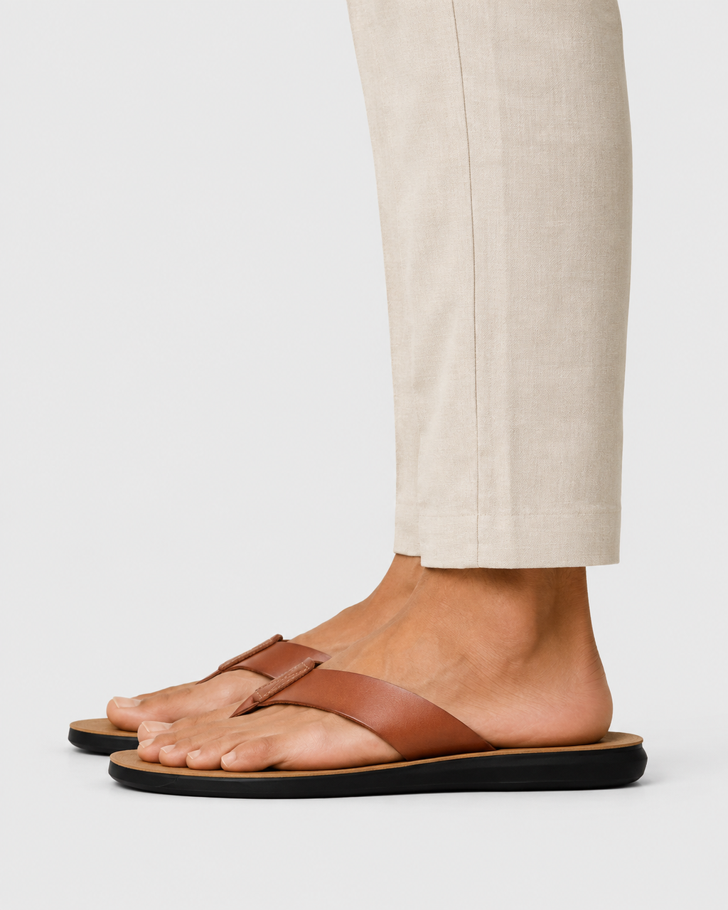 Leon Leather Toe Post Sandals