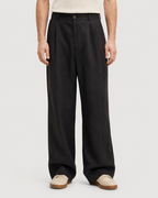 Luca Pleated Wide-Leg Linen Trousers