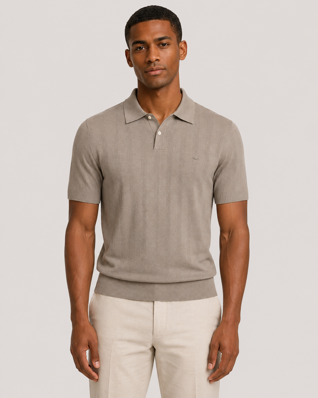 Elliot Textured Knit Polo Shirt
