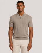 Elliot Textured Knit Polo Shirt