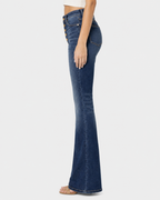Sienna High-Waisted Button Front Flare Jeans