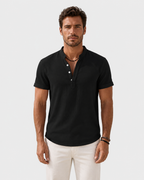 Asher Short-Sleeve Henley Shirt