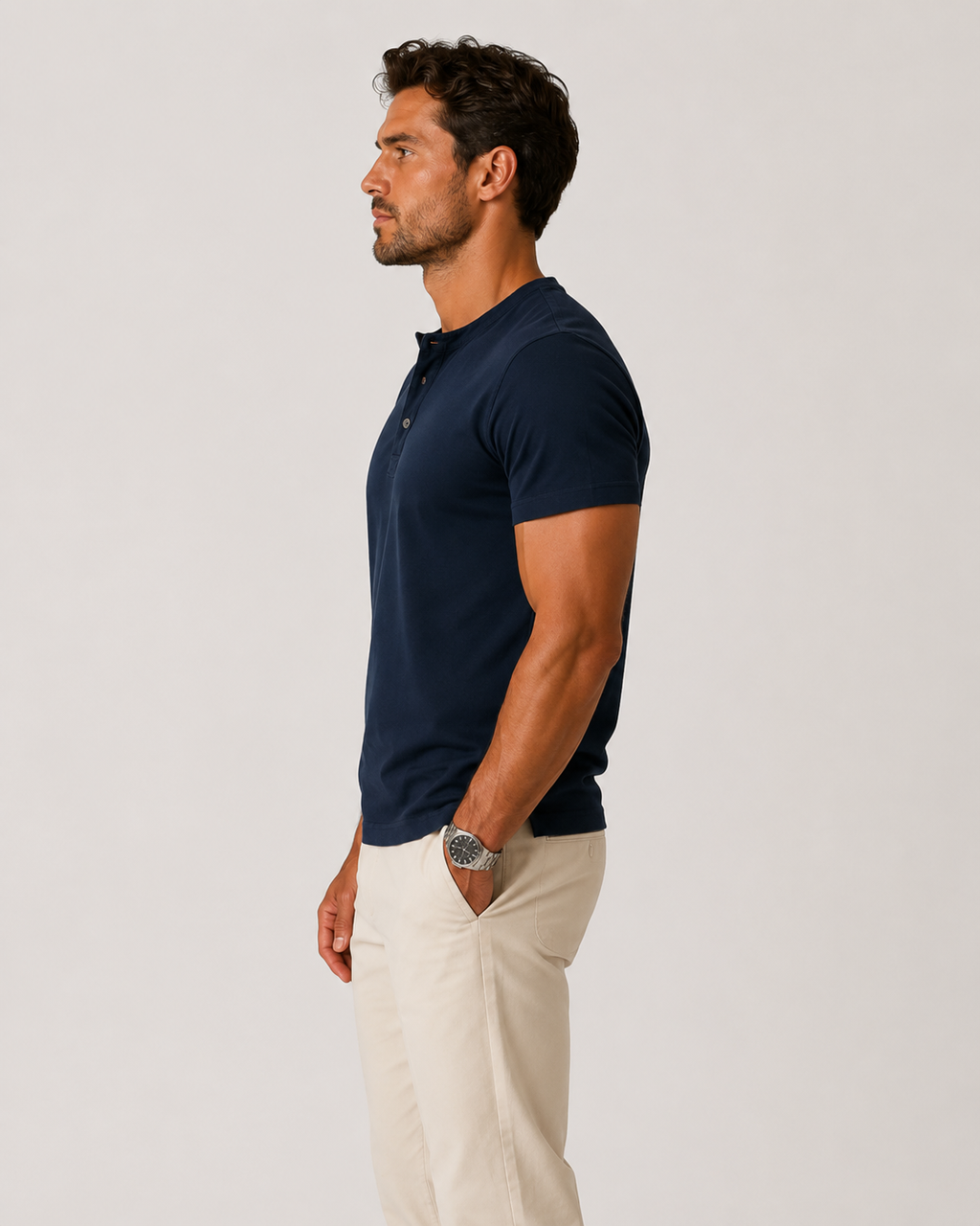 Theo Short-Sleeve Henley Shirt