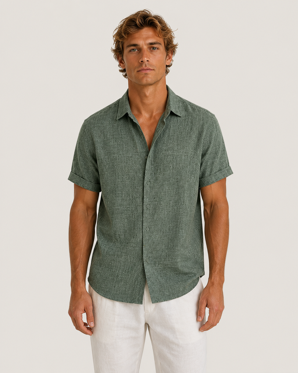 Oliver Relaxed Short-Sleeve Button Shirt