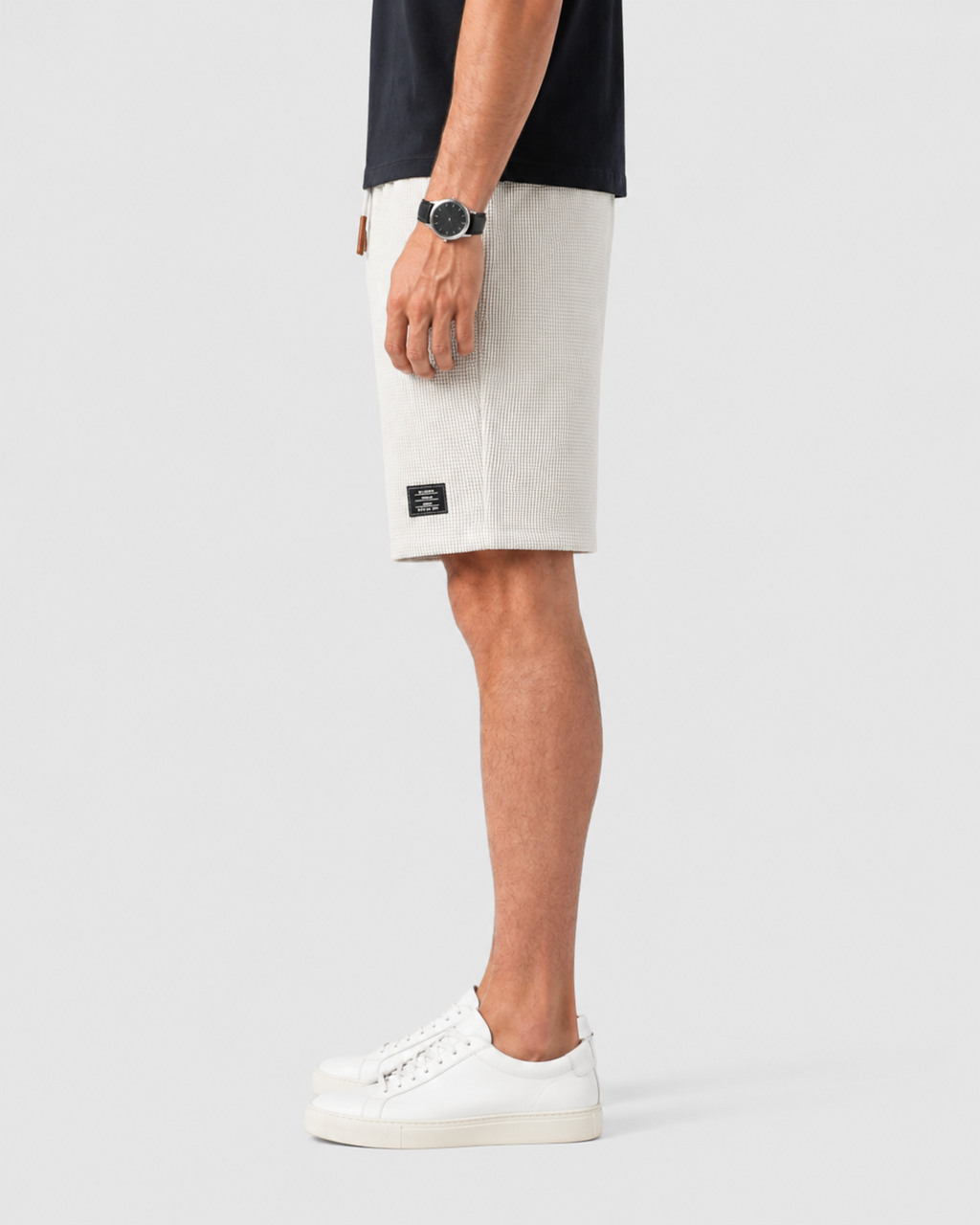 Ethan Textured Drawstring Casual Shorts