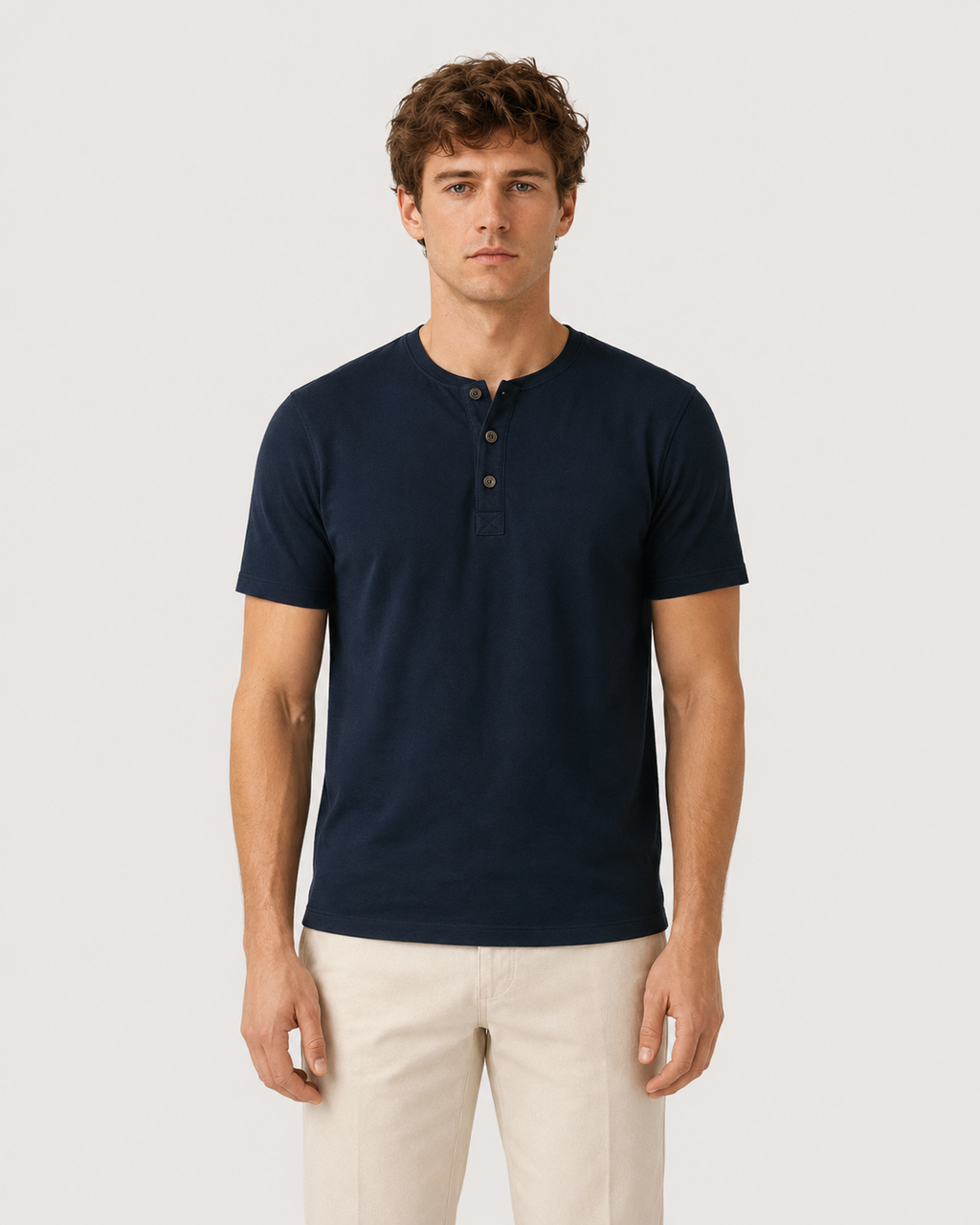 Caleb Short-Sleeve Henley Shirt