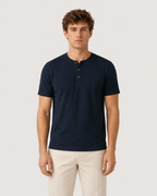 Caleb Short-Sleeve Henley Shirt