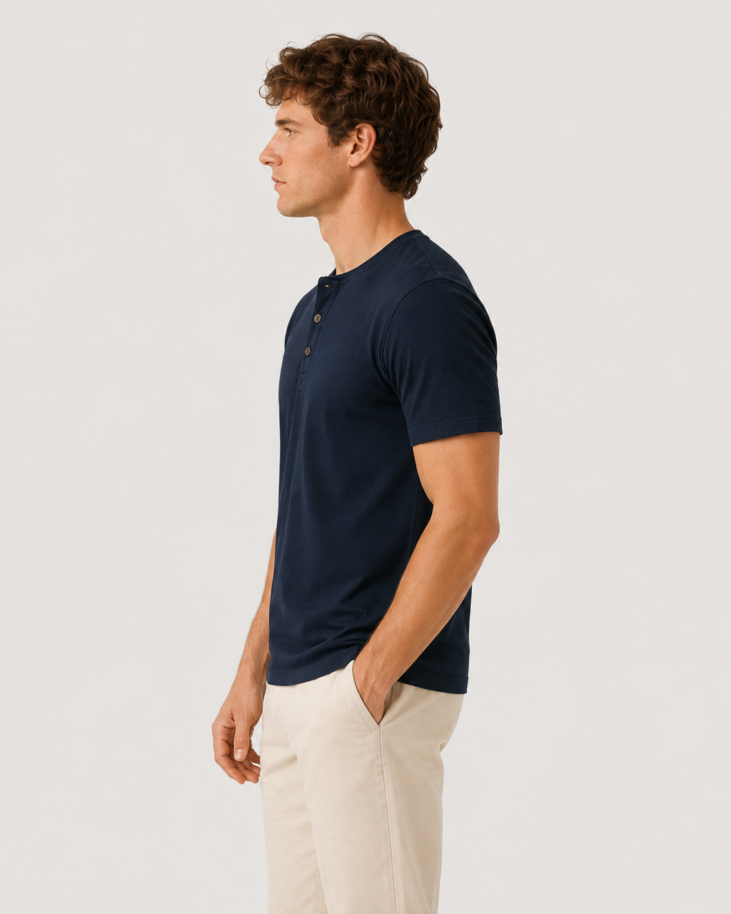 Caleb Short-Sleeve Henley Shirt
