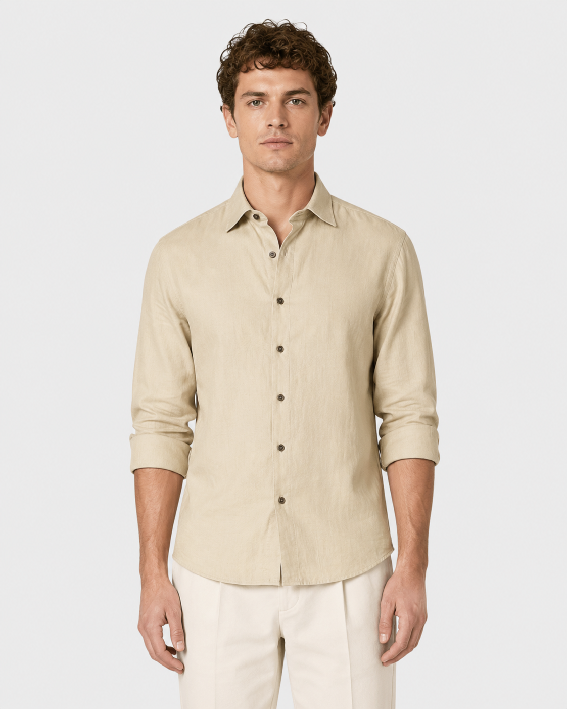 Rhys Relaxed Long-Sleeve Linen Button Shirt
