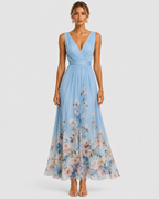 Liana Floral V-Neck Midi Dress
