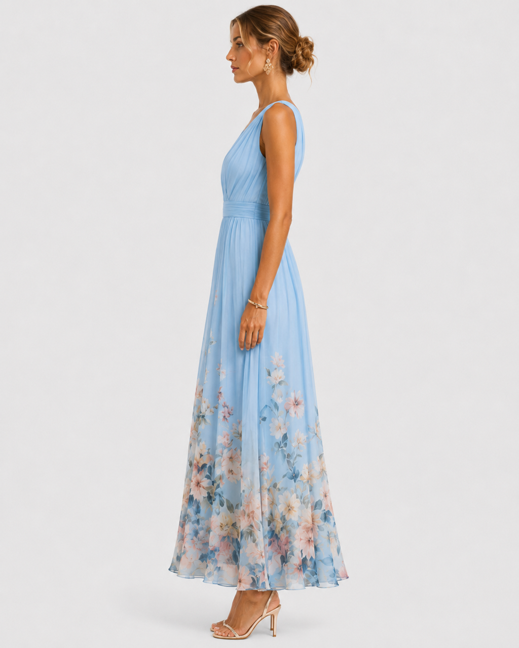 Liana Floral V-Neck Midi Dress