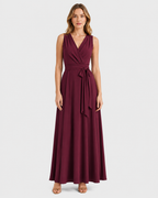Aurelia Sleeveless Wrap Maxi Dress