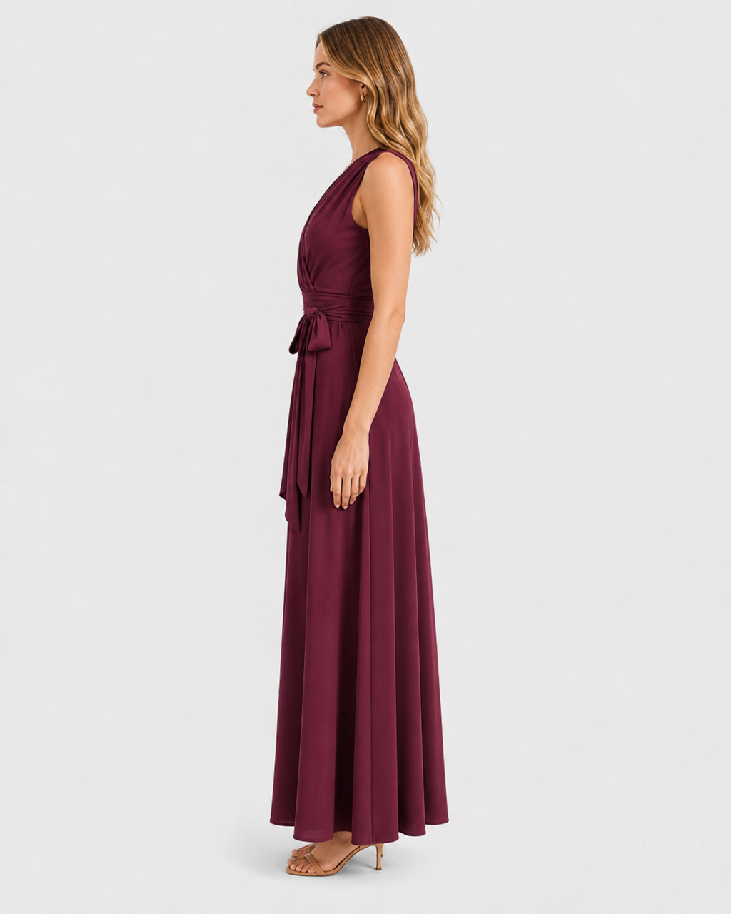 Aurelia Sleeveless Wrap Maxi Dress