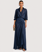 Seraphina Draped Two-Piece Maxi Set
