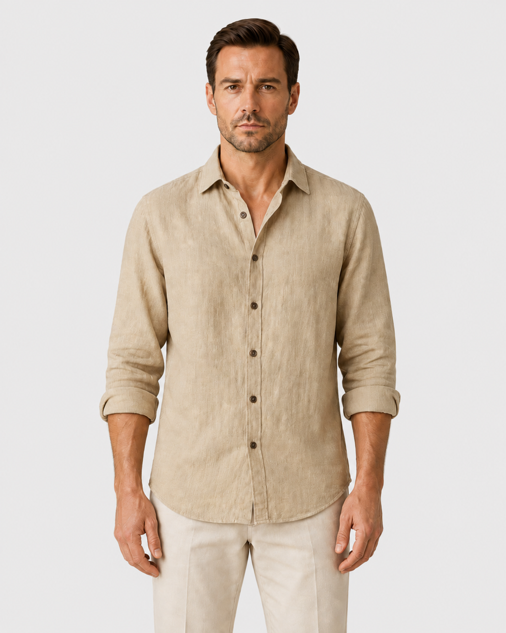 Gideon Men's Vintage Long-Sleeve Cotton Shirt