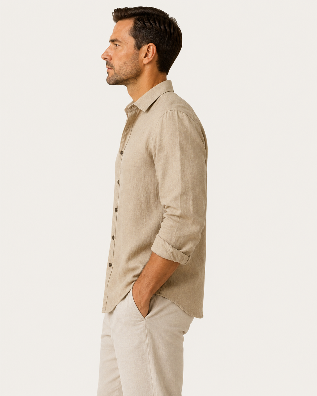 Gideon Men's Vintage Long-Sleeve Cotton Shirt