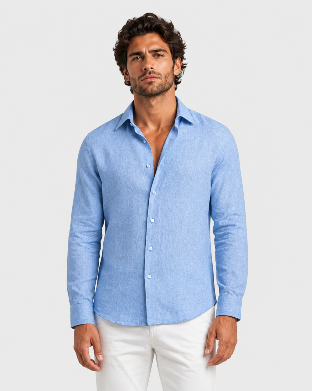 Oliver Men's Casual Breathable Summer Linen Shirt