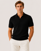 Sebastian Men's Slim Fit Ribbed Knit Short-Sleeve Polo Shirt