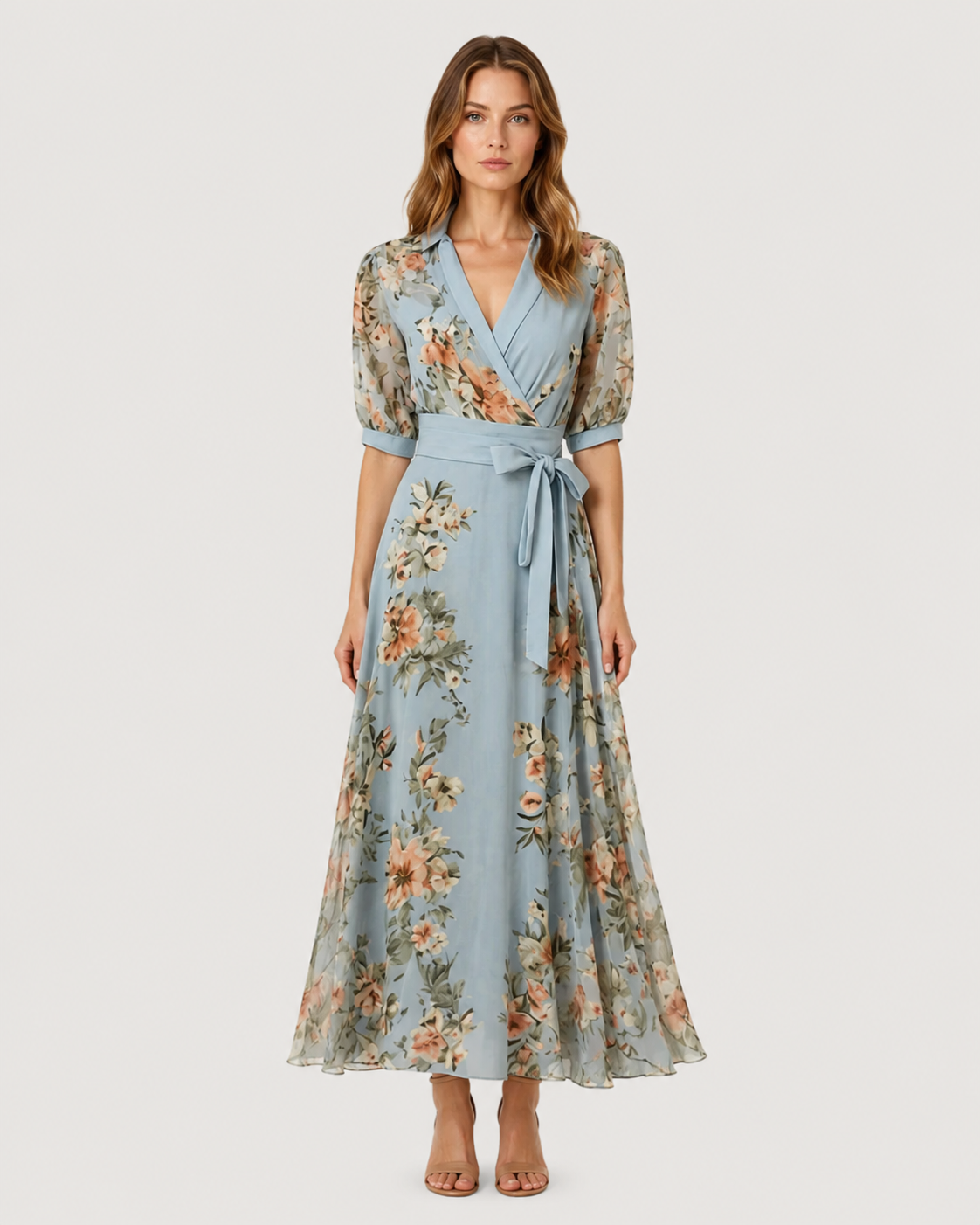 Isabelle Floral Wrap Maxi Dress