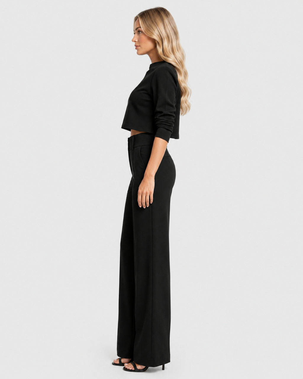 Sienna Cropped Top and Wide-Leg Trouser Set