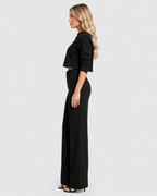 Sienna Cropped Top and Wide-Leg Trouser Set