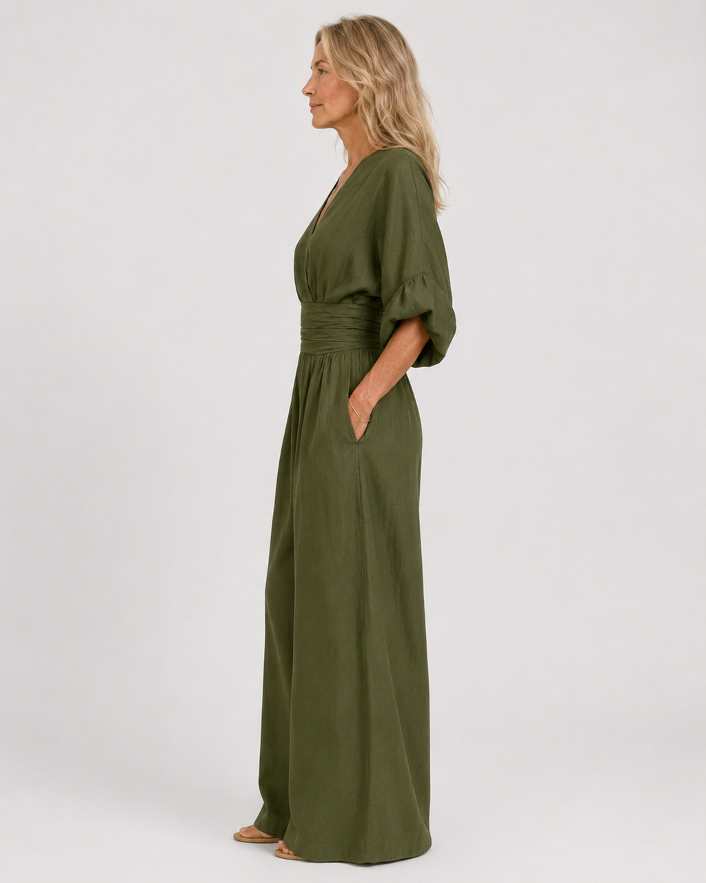 Clara Wide-Leg Wrap Jumpsuit