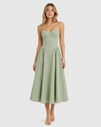 Amelia Pleated Midi Dress