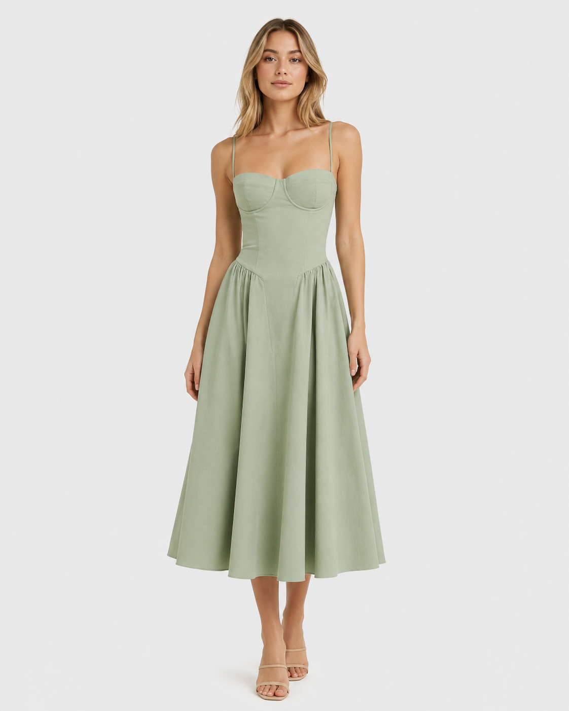 Amelia Pleated Midi Dress
