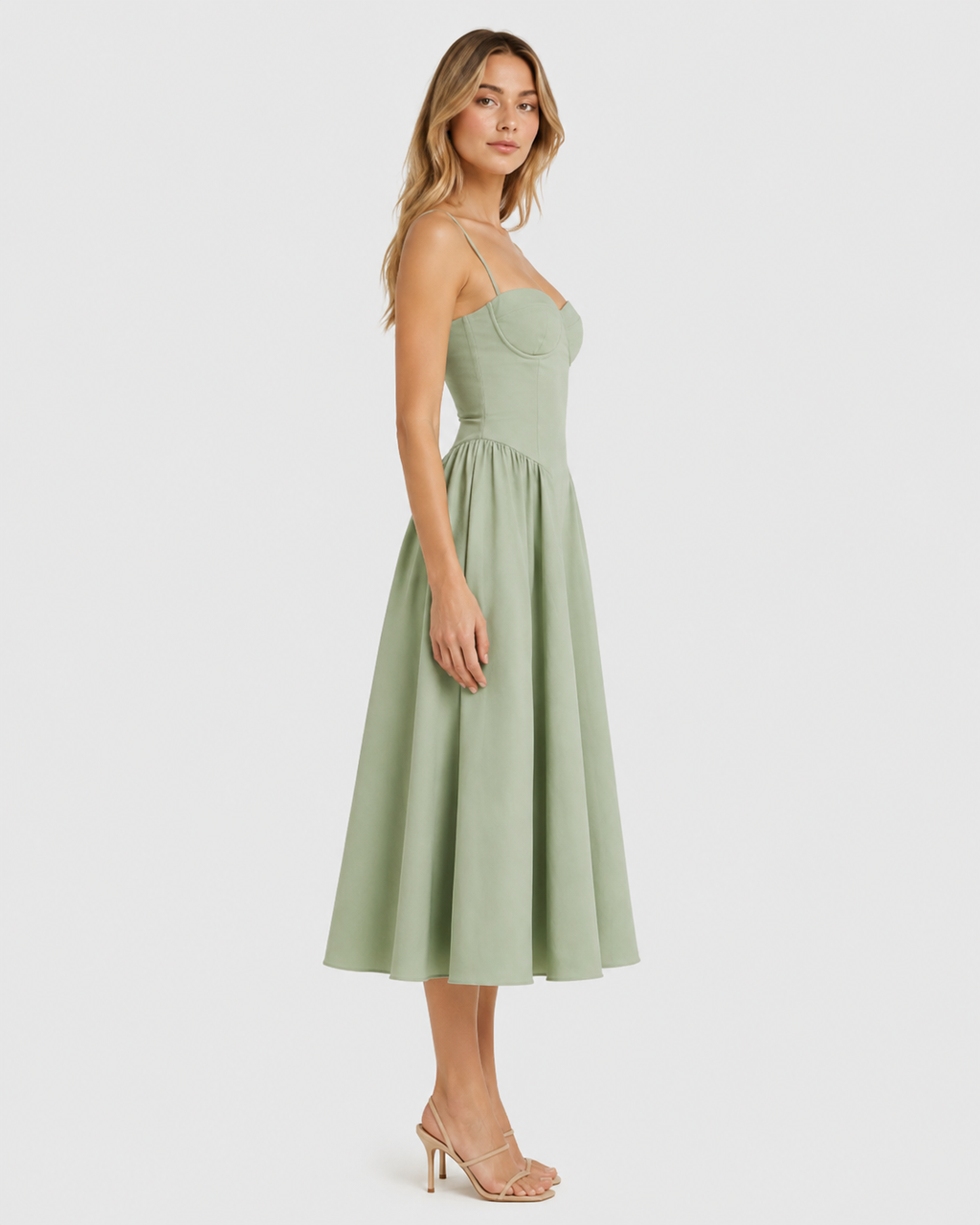 Amelia Pleated Midi Dress