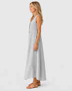 Isla Cotton-Linen Sleeveless Maxi Dress