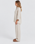 Aurelia Linen Shirt and Wide-Leg Trouser Set