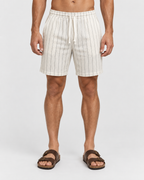 Noah Pinstripe Elastic Drawstring Summer Shorts