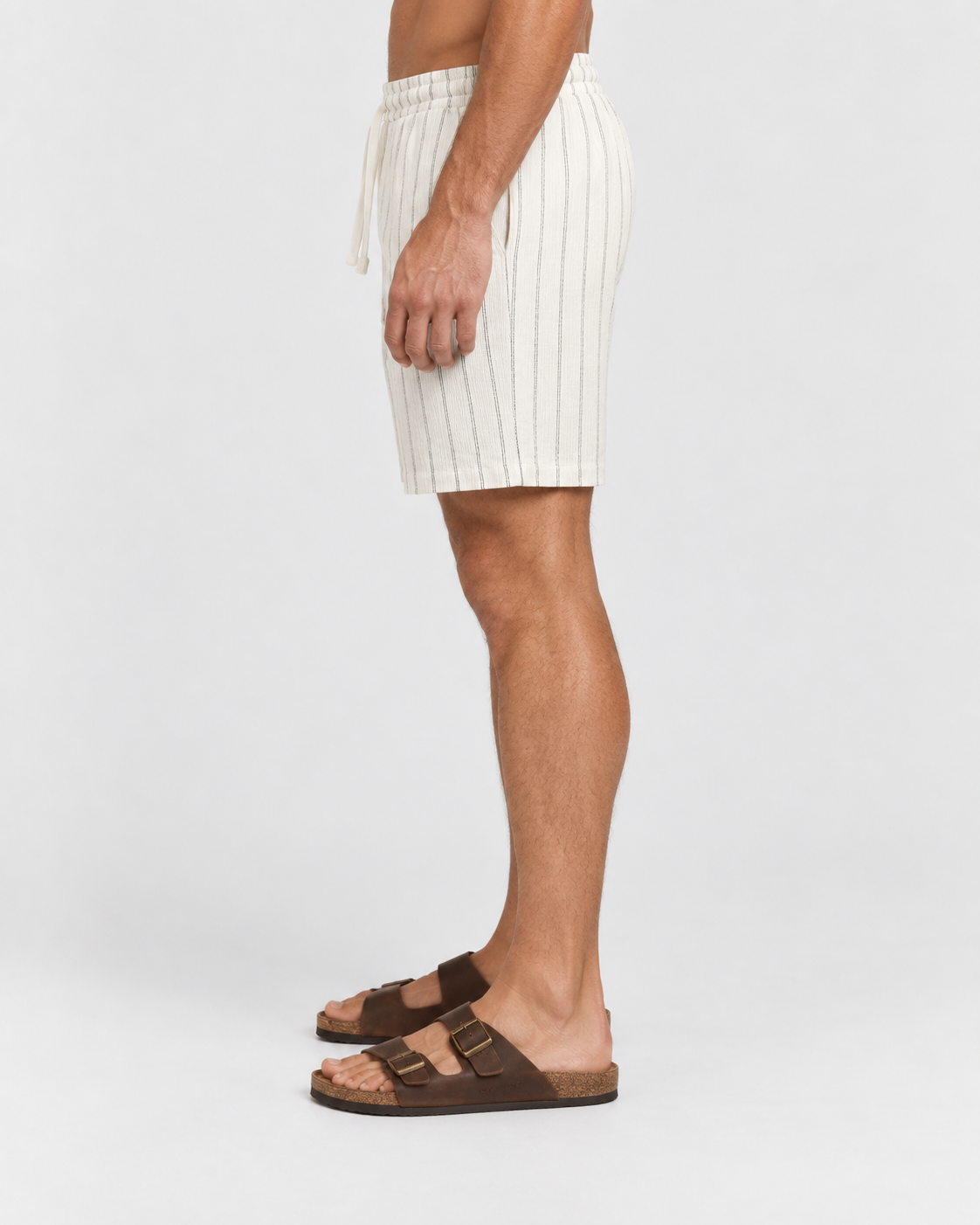 Noah Pinstripe Elastic Drawstring Summer Shorts