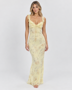 Isabella Floral Backless Sling Midi Dress